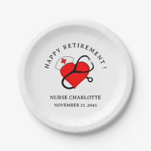 Nurse Retirement Party Paper Plate