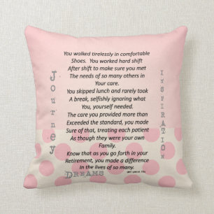 Nurse Retirement Poem Pillow Polka Dots