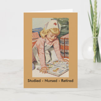 Nurse Retiring - So Retro Holiday Card