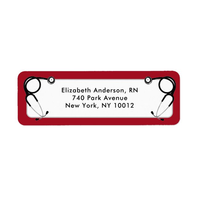 Nurse Return Address Label (Front)