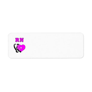 Nurse RN Care Return Address Label