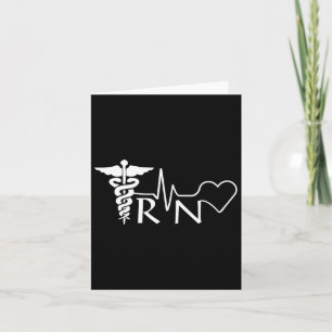 Nurse Rn Heartbeat Graduation Womens Gift  Card