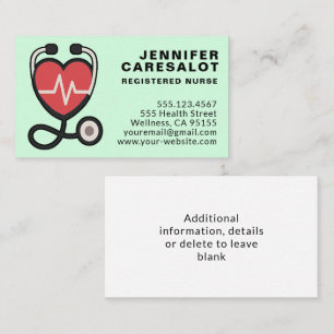 Nurse RN, LVN, LPN, Caretaker Business Card