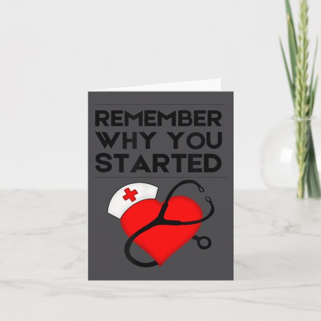 Nurse Rn Np Mantra Motivation Remember Why You Sta Card (Front)