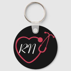 Nurse/ RN Stethoscope Key chain