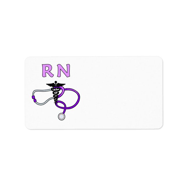 Nurse RN Stethoscope Label (Front)