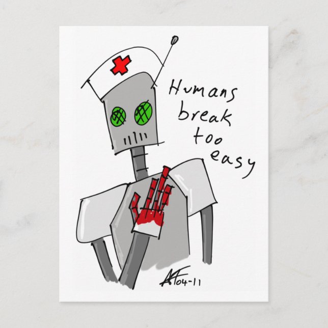Nurse Robot Postcard (Front)