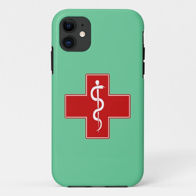 Nurse Rod of Asclepius Case-Mate iPhone Case (Back)