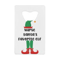 Nurse Santa's Favorite Elf Funny Nurse Christmas