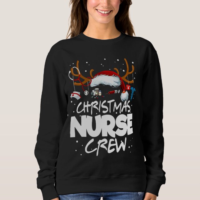 Nurse Satan Christmas Nursing Graduation Rn Regist Sweatshirt (Front)