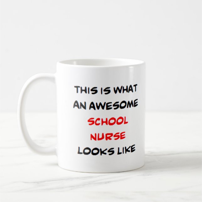 nurse school, awesome coffee mug (Left)