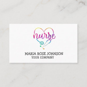 Nurse Scrubs and Stethoscope Business Business Card