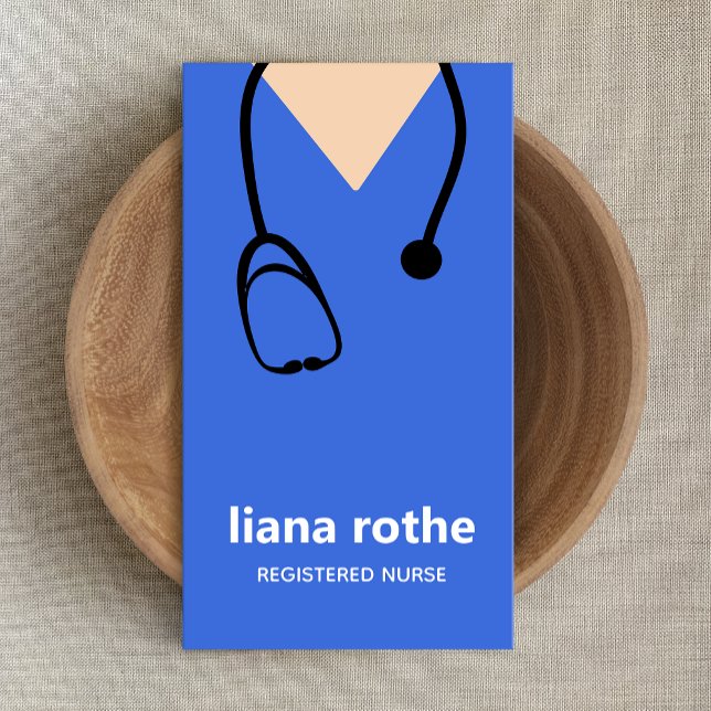 Nurse Scrubs and Stethoscope  Business Card (Creator Uploaded)