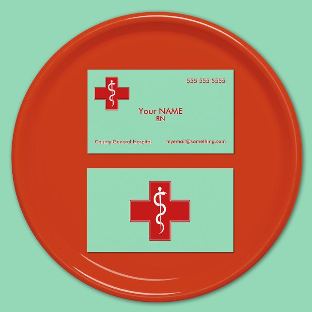 Nurse Scrubs Green Business Card (Creator Uploaded)