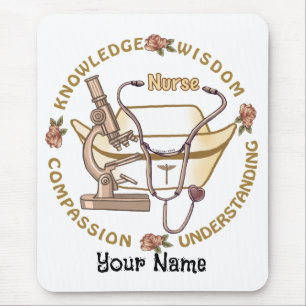 Nurse Sepia Collage Mouse Pad
