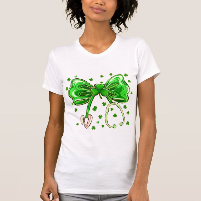 Nurse Shamrock St. Patrick’s T-Shirt (Front)