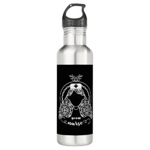 Nurse Shirt Nurse Mandala Nurse Gift Nursing 710 Ml Water Bottle