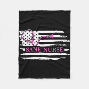 Nurse Shirt, Sane Nurse Tee, Registered Nurse Fleece Blanket
