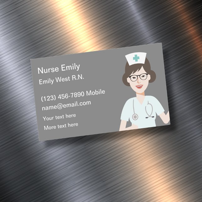 Nurse Simple Patient Business Card Magnets (Creator Uploaded)