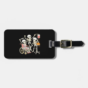 Nurse Skeleton Funny Halloween Healthcare Essentia Luggage Tag