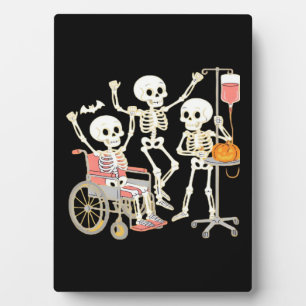 Nurse Skeleton Funny Halloween Healthcare Essentia Plaque