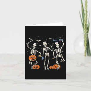 Nurse Skeleton Halloween Healthcare 2 Card