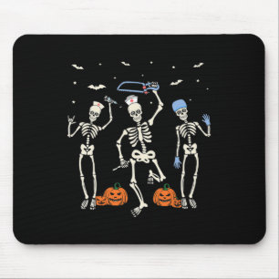 Nurse Skeleton Halloween Healthcare Mouse Pad