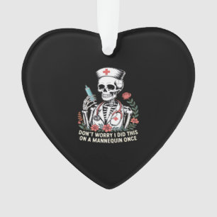 Nurse Skeleton Joke Humour Halloween Essential T-S Ornament