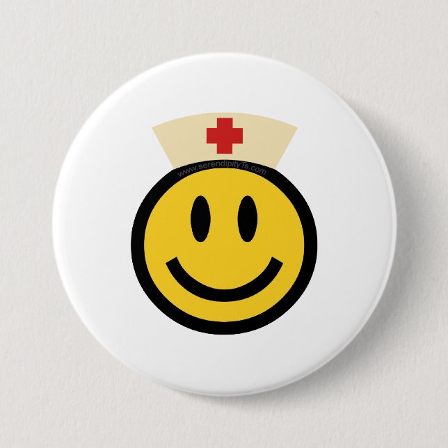 Nurse Smile 7.5 Cm Round Badge (Front)
