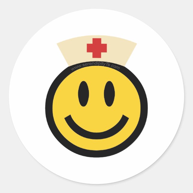 Nurse Smile Classic Round Sticker (Front)