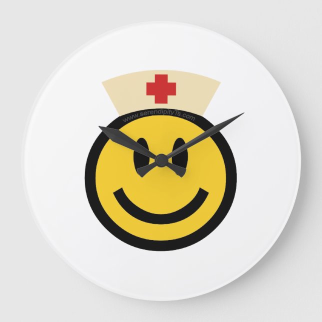 Nurse Smile Large Clock (Front)