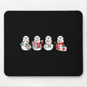 Nurse Snowman Squad Nursing Rn Registered Funny Ch Mouse Pad