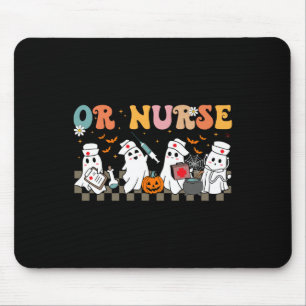 Nurse Spooky Ghost Halloween Cute Nursing Costume  Mouse Pad