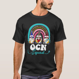 Nurse Squad Leopard Rainbow Gnome OCN T-Shirt