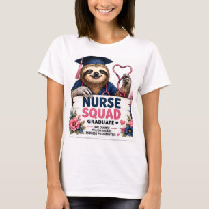 Nurse Squad Sloth Graduation RN 2026 Cute Nursing T-Shirt