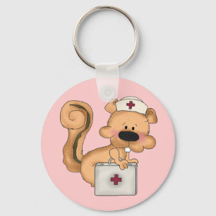 Nurse Squirrel keychain