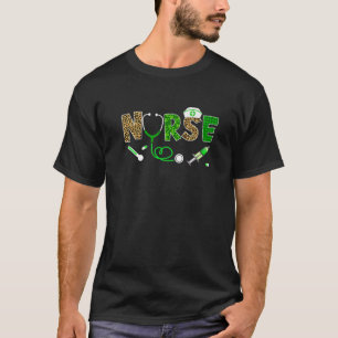 Nurse St Patrick's Day Awesome Nurse Shamrock Love T-Shirt