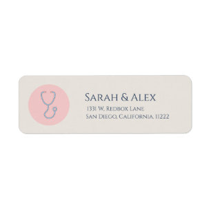Nurse Stethoscope Address Label Return Address Label
