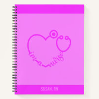 Nurse Stethoscope Heart Modern Personalised Name