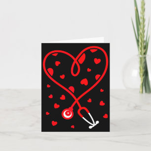 Nurse Stethoscope Heart Valentine's Day Nursing  Card
