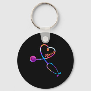 Nurse Stethoscope Heartbeat Ekg Nursing Student Gr Key Ring