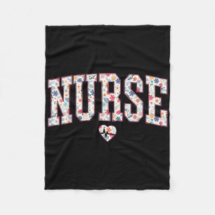 Nurse Stethoscope Heartbeat Rn Lpn Np Cna Er Nurse Fleece Blanket