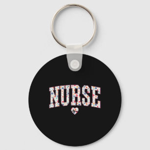 Nurse Stethoscope Heartbeat Rn Lpn Np Cna Er Nurse Key Ring