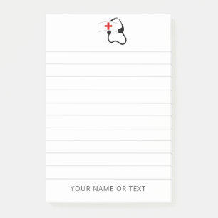 Nurse Stethoscope Medical Personalised Name Post-it Notes