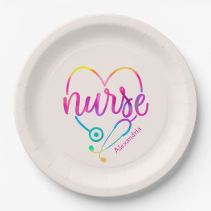 Nurse Stethoscope Paper Plate