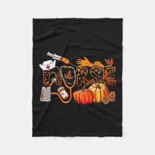 Nurse Stethoscope Thankful Nurse Fall Nursing Fleece Blanket