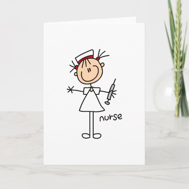Nurse Stick Figure Card (Front)
