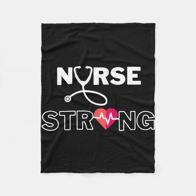 Nurse strong style   fleece blanket (Front)