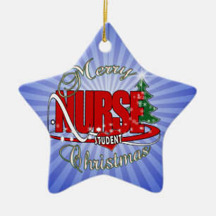 NURSE STUDENT CHRISTMAS CERAMIC TREE DECORATION
