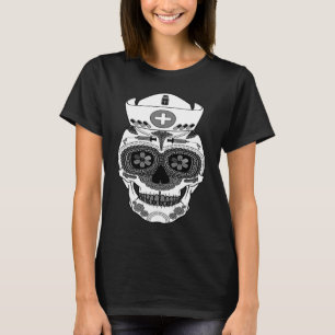 Nurse Sugar Skull Health Professional Men Women T-Shirt